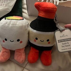 Brand new sushi and soy sauce plush